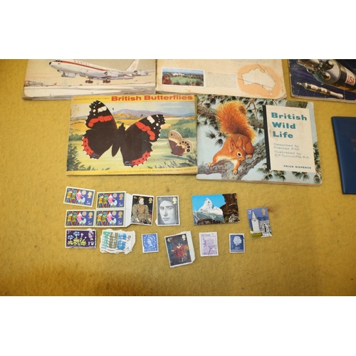 515 - Nice Selection of Cigarette Cards in Booklets plus Set of Coins