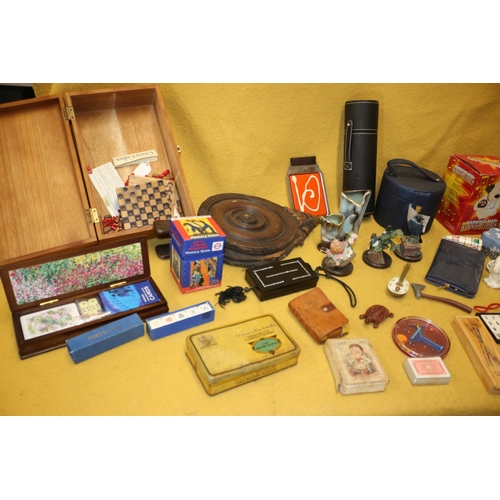 520 - Interesting Mixed Lot including Vintage Games and Bellows