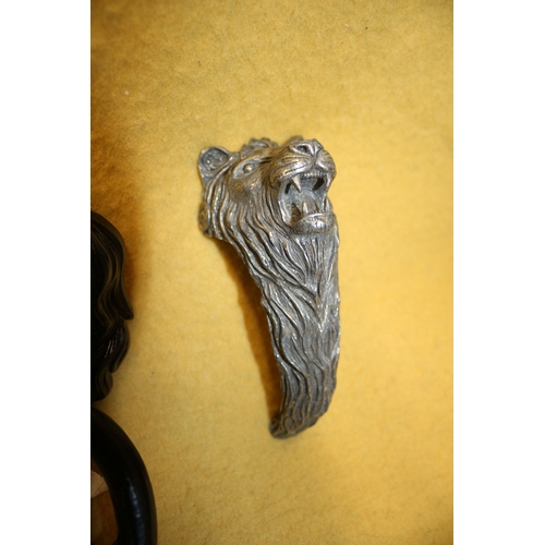 523 - Old Lion Head Door Knocker x 2