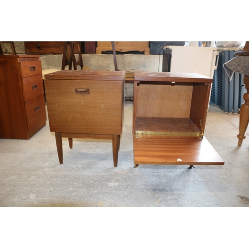 525 - Pair of Mid Century Side Cupboards Ready to be Upcycled