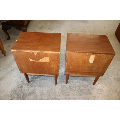 525 - Pair of Mid Century Side Cupboards Ready to be Upcycled