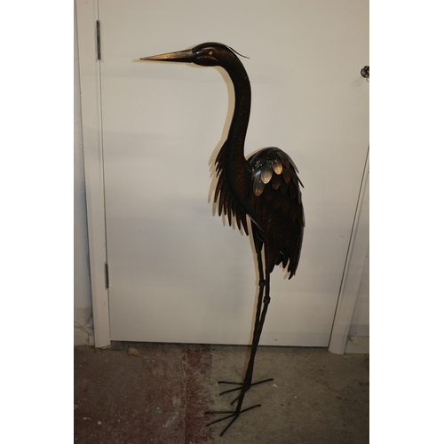 156 - Large Metal Heron, 115cm