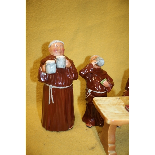 161 - x4 Monks With Table