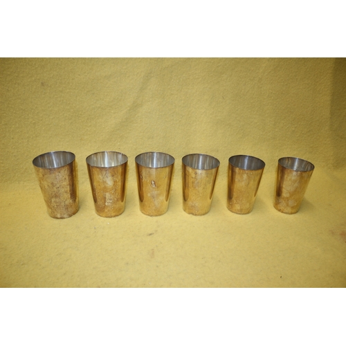 209 - 6 Graduated Cups, Silver Plated