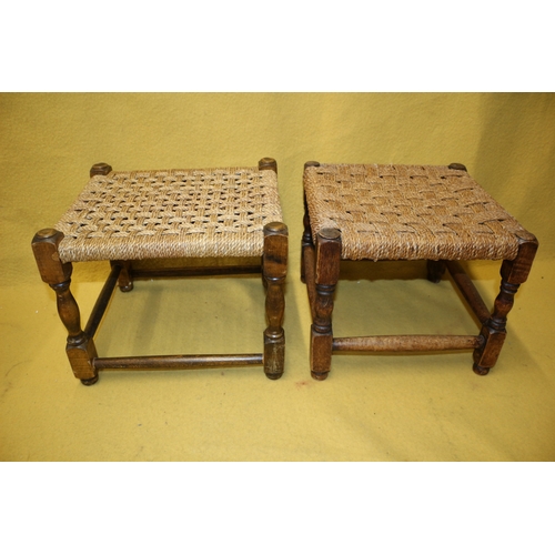 229 - 2 Vintage Rattan Stools