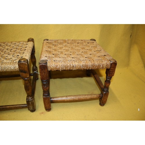 229 - 2 Vintage Rattan Stools