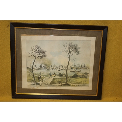 241 - Danish Hand Coloured Etching, 1897, 52 x 47 cm