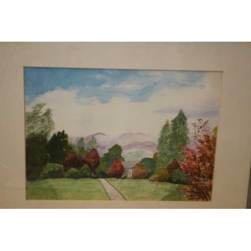 256 - Watercolour of Lawn and Trees, 37 x 31 cm