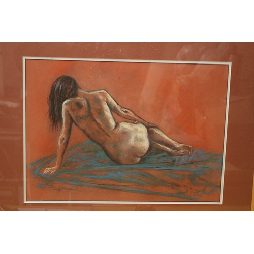 276 - Large Pastel of Naked Lady, 85 x 72 cm