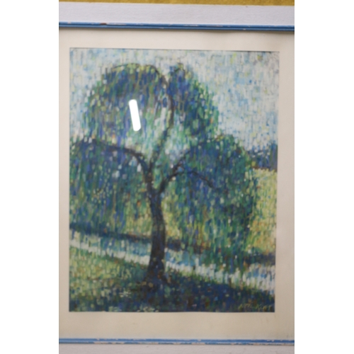 369 - Signed Neil Kum 'Weeping' Pastel, 58 x 68 cm