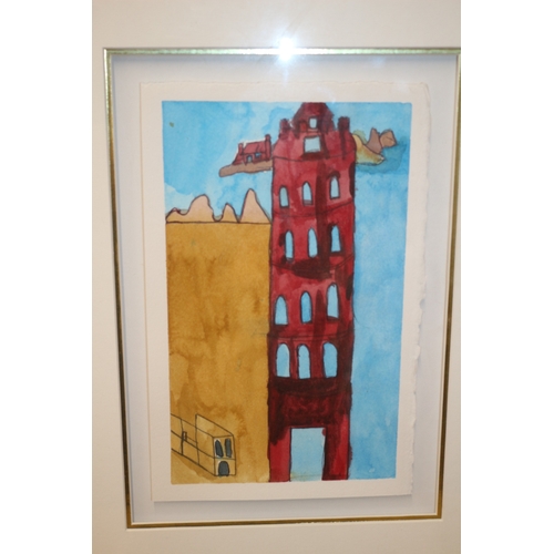 32 - Leaning Tower of Pisa Watercolour, 39cm x 49cm