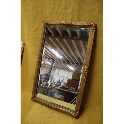 35 - Aged Heavy Mirror, Bevel Edged, 44 x 72 cm