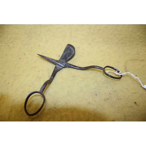 44 - Wick Candle Snugger Scissors, believed to be 18th Century