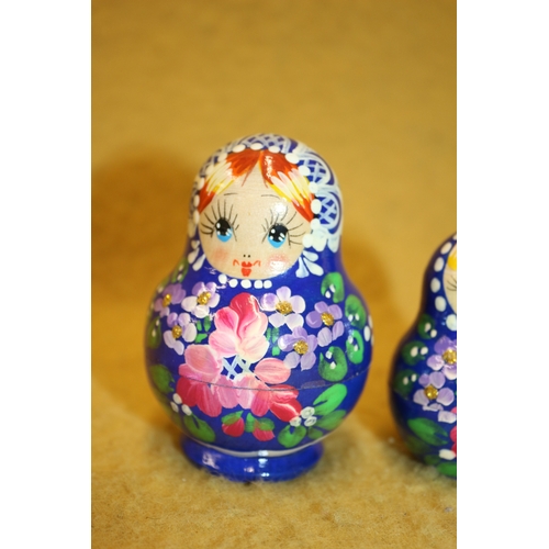 53 - Russian Dolls x 5, Hand Painted, Largest 8cm