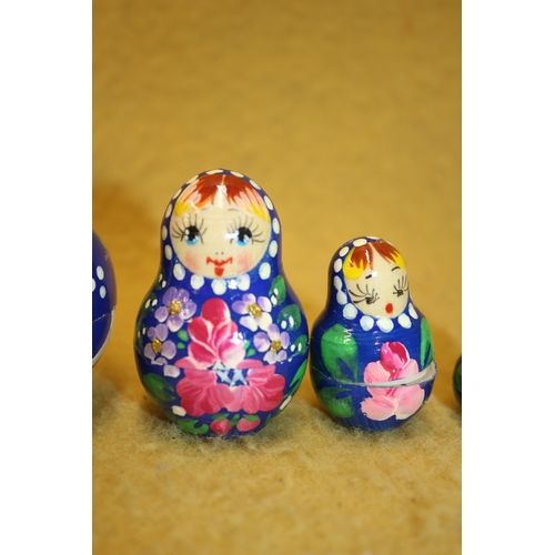 53 - Russian Dolls x 5, Hand Painted, Largest 8cm