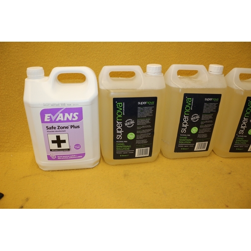 71 - 4 Supernova Sanitising Solution Plus 2x Evans Safe Zone Plus Disinfectant