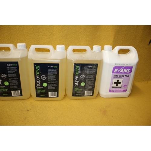 71 - 4 Supernova Sanitising Solution Plus 2x Evans Safe Zone Plus Disinfectant