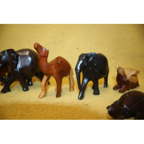 96 - 7 Carved Animals