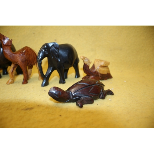 96 - 7 Carved Animals