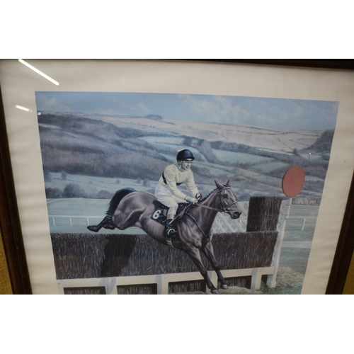 10 - Limited Edition print 285 of 850, signed in pencil by Roy Miller 'Arkle Jumps Clear in the 1965 Chel... 