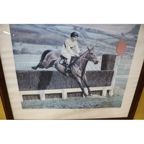 10 - Limited Edition print 285 of 850, signed in pencil by Roy Miller 'Arkle Jumps Clear in the 1965 Chel... 