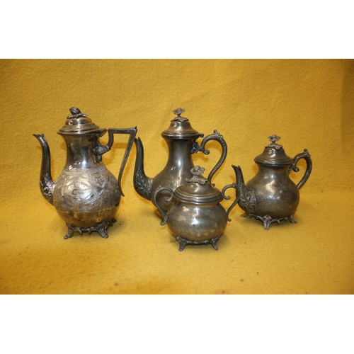 100 - Pewter / Silver Plated Coffee Pots / Tea Pot