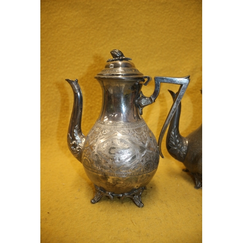 100 - Pewter / Silver Plated Coffee Pots / Tea Pot