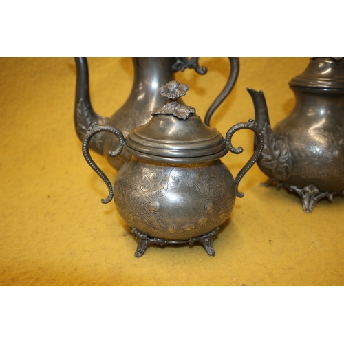 100 - Pewter / Silver Plated Coffee Pots / Tea Pot