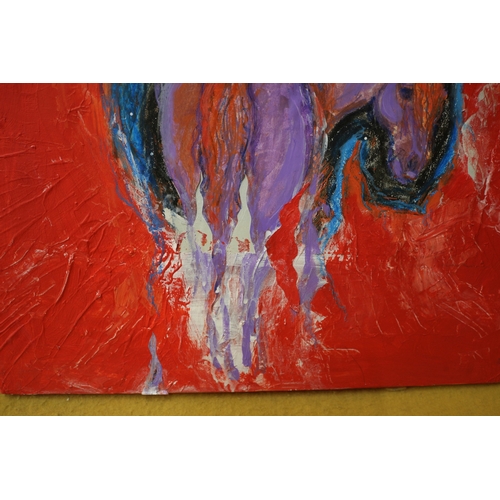 11 - x3 thick painted oil on canvas' 51cm x 51cm