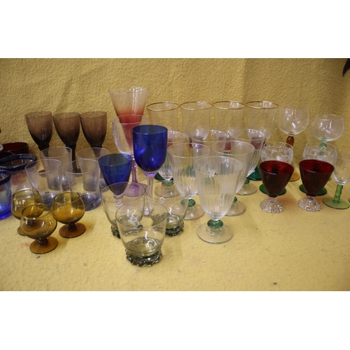 15 - Bundle of coloured glass with age