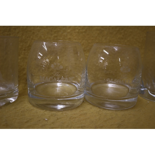 17 - J.P. Chenet glasses, The Famous Grouse glass, x3 Jameson glasses plus x2 Macallan glasses