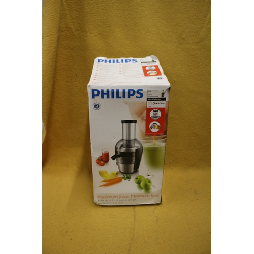 36 - Phillips Viva HR1864 700W juicer in box, untested