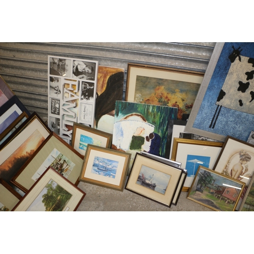 37 - Huge bundle of mixed media pictures