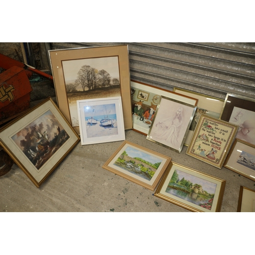 38 - Huge bundle of mixed media pictures