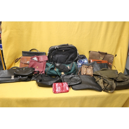 62 - Large Bundle of Bags including Laptop, Handbags and Pierre Cardin