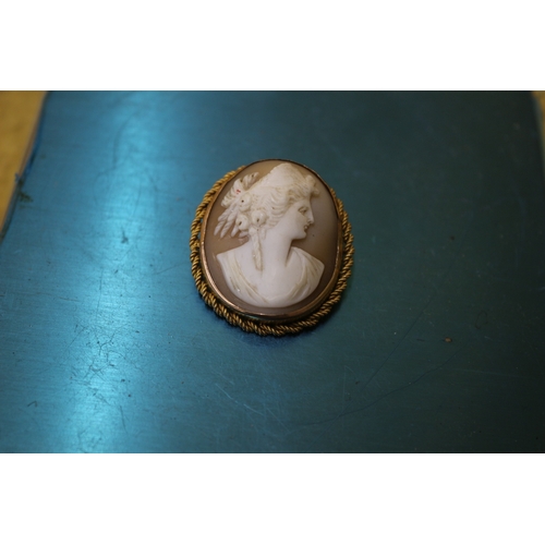 75 - Vintage Cameo in a 9ct Gold Casing - 7.6g Total Weight