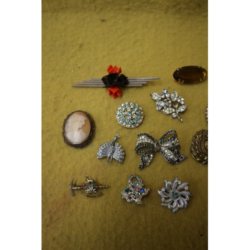 80 - 17 x Vintage Brooches