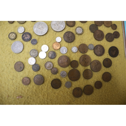 88 - Good Selection of Vintage, Mainly British, Coins including Some Silver plus Foreign Coins