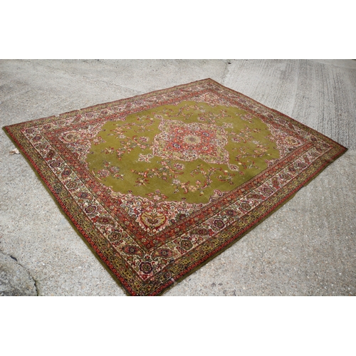 108 - Huge Vintage Wool Area Rug, Turkish/Persian Hessian Back, 12 foot x 9 foot