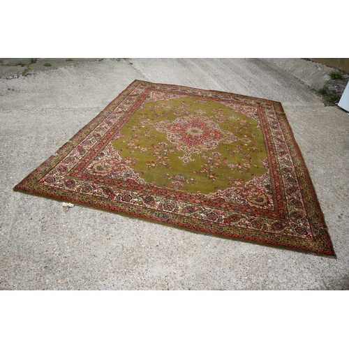 108 - Huge Vintage Wool Area Rug, Turkish/Persian Hessian Back, 12 foot x 9 foot