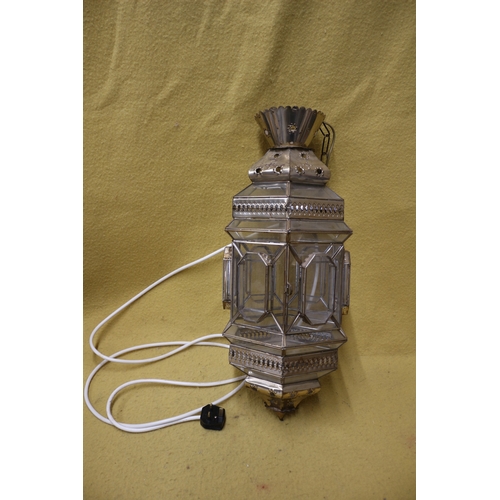 16 - Morrocan Lamp Wired to Plug, 64cm Tall