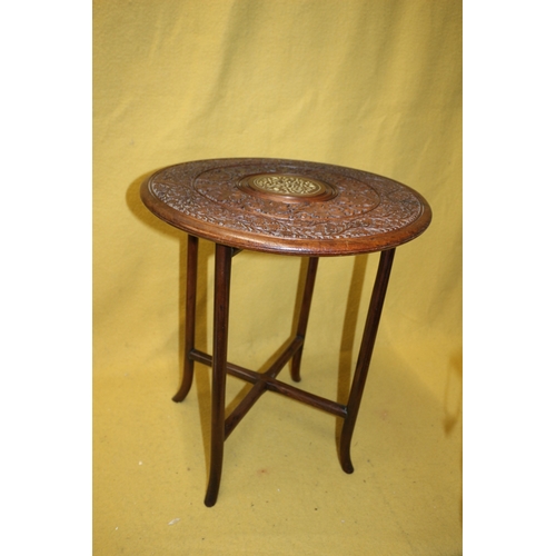 29 - Aged Indian Table with Inlay