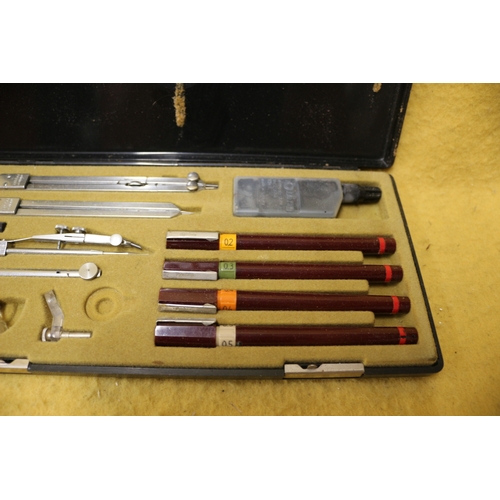 31 - Mid Century Rotring Drawing Set with Others