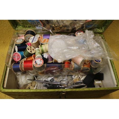 35 - Vintage Sewing Box and Contents