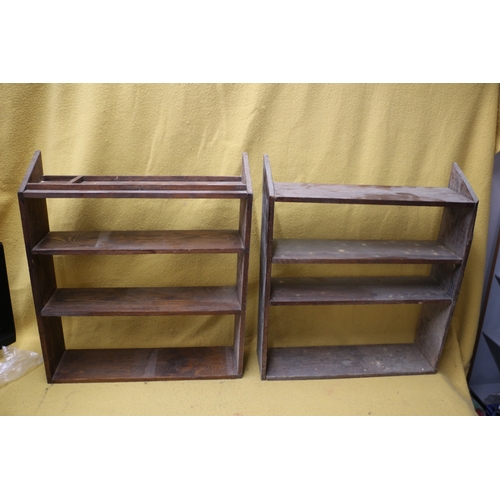 39 - Pair of Aged Bookcases, 73cm Tall