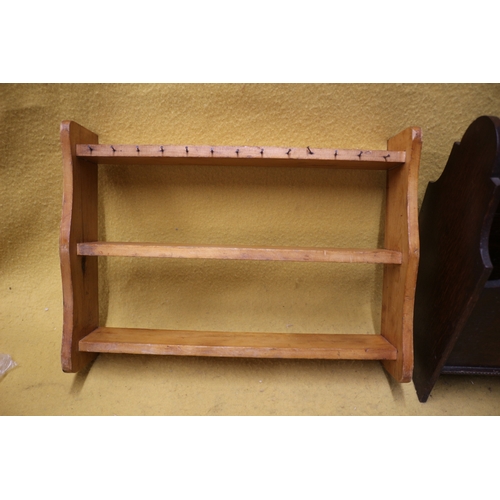 41 - 2 Wall Units Plus Vintage Magazine Rack