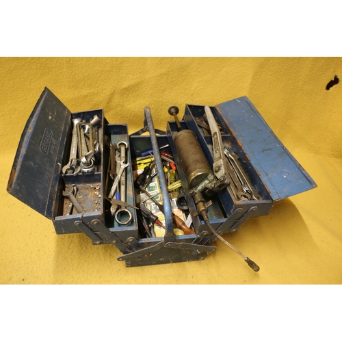 78 - Cantilever Tool Box with Spanners/Tools Plus Tecalemit Grease Gun?