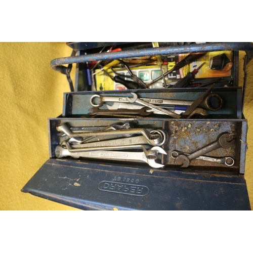 78 - Cantilever Tool Box with Spanners/Tools Plus Tecalemit Grease Gun?