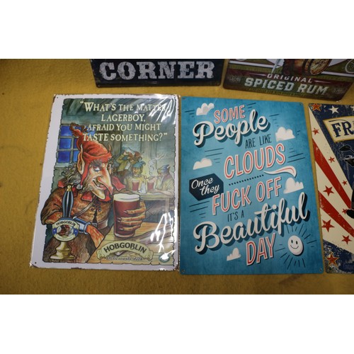 536 - 5 Large Metal Signs