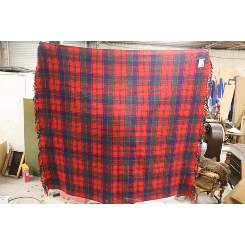 542 - Large Tartan Travel Rug in Pure Wool from Macnab of Scotland - 180cm x 145cm